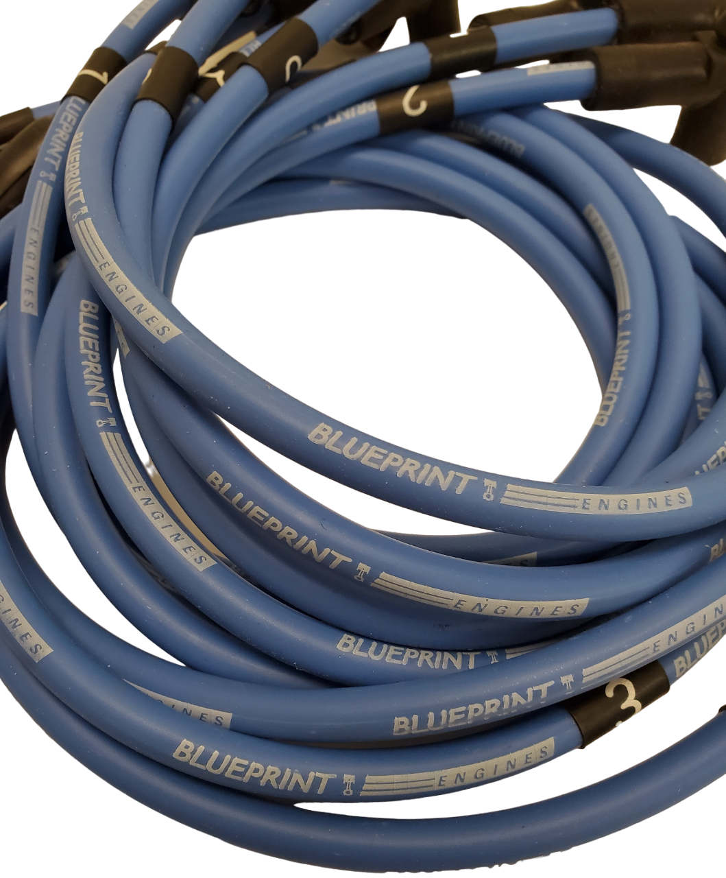 8.65mm Classic BluePrint Blue- Assembled Spark Plug Wire Set - 90° Boots - GM SB Compatible