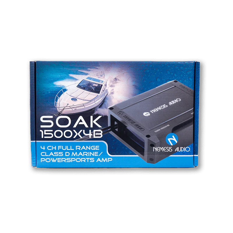Nemesis Audio SOAK-1500X4B 4-Channel Marine Amplifier w/ Bluetooth