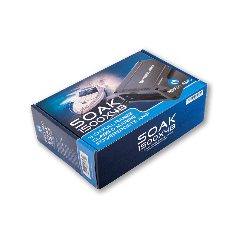 Nemesis Audio SOAK-1500X4B 4-Channel Marine Amplifier w/ Bluetooth