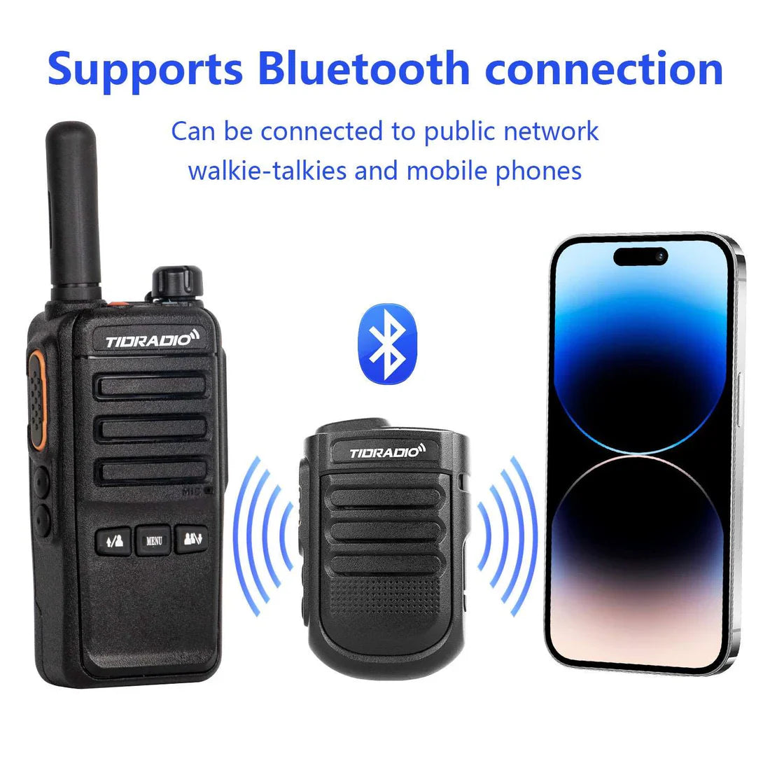 TIDRADIO Wireless Bluetooth Speaker Mic TIDRadio