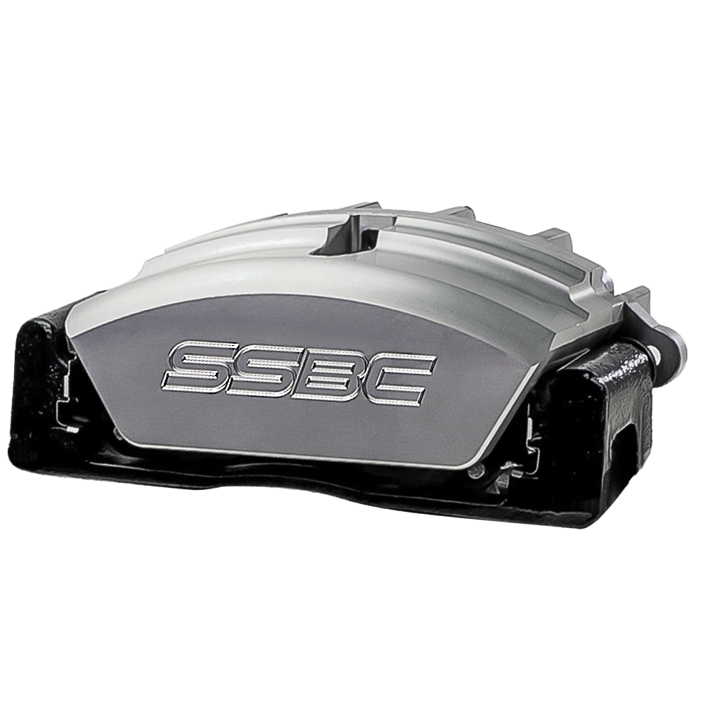American Made Tri-Power 3-Piston Front Caliper Assembly W/Pads. Clear CPA-22135-2A