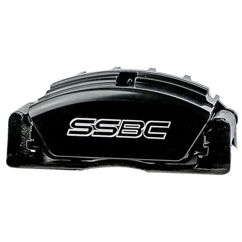 American Made Tri-Power 3-Piston Front Caliper Assembly W/Pads. Black CPA-22135-2AB