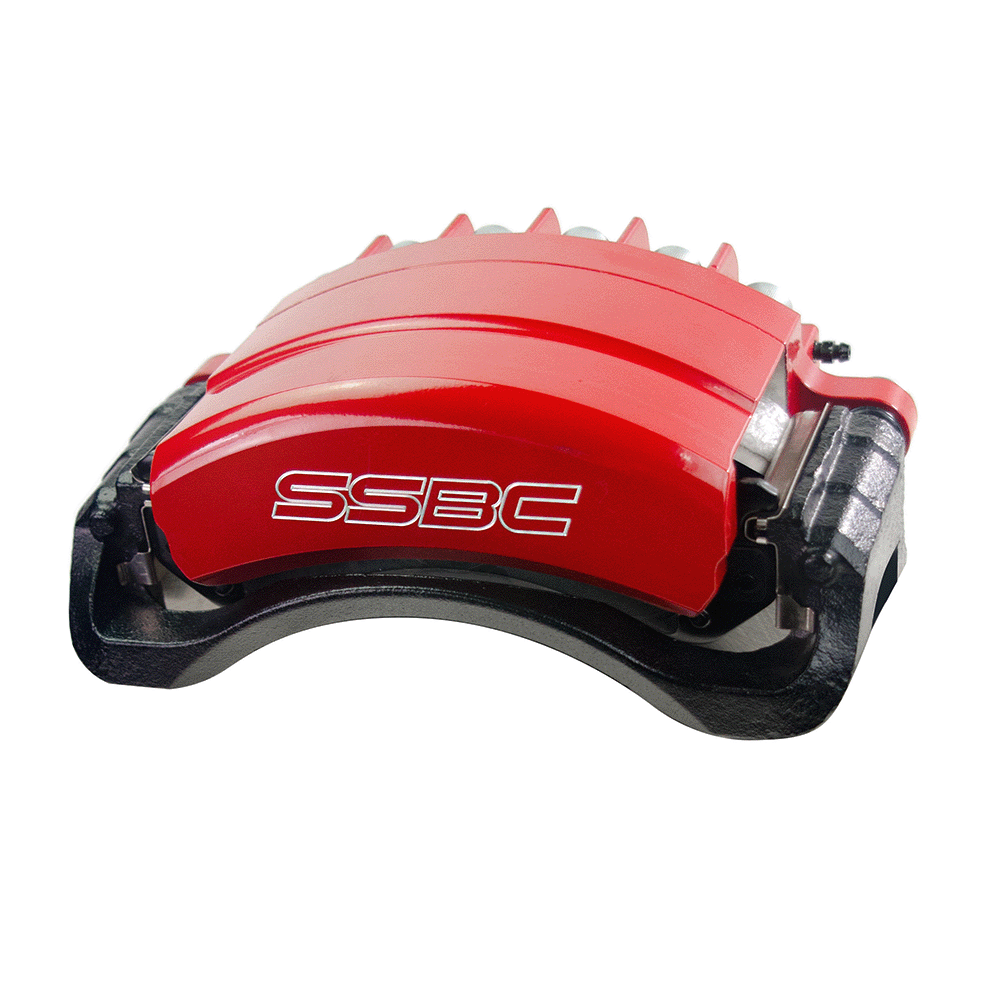 American Made Tri-Power 3-Piston Right Rear Caliper Assembly W/Pads. Red CPA-22170-2R