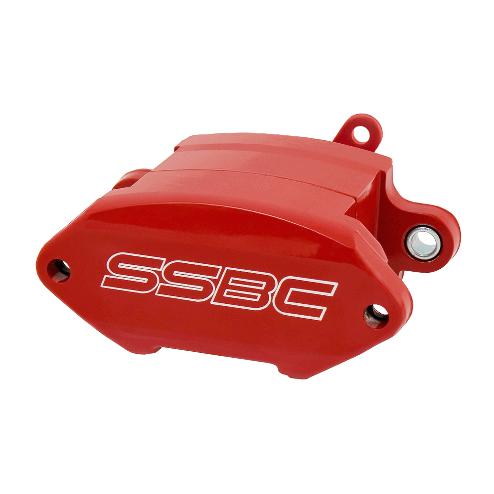 American Made Sport Twin 2-Piston Direct Fit Front Caliper Assembly. Red CPA-22194R