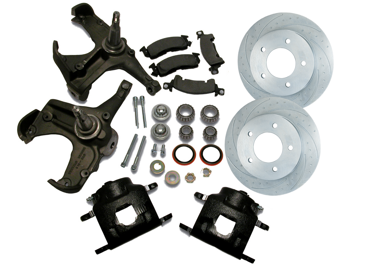 New Direct Fit Big Brake Front Drum to Disc Brake Conversion Kit W/Rotors. A126-18