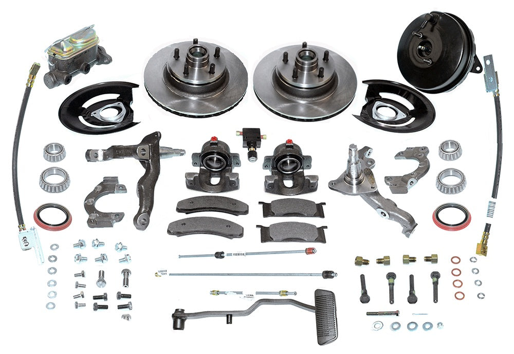 New Direct Fit Front Drum to Disc Brake Conversion Kit W/Rotors. A132-M