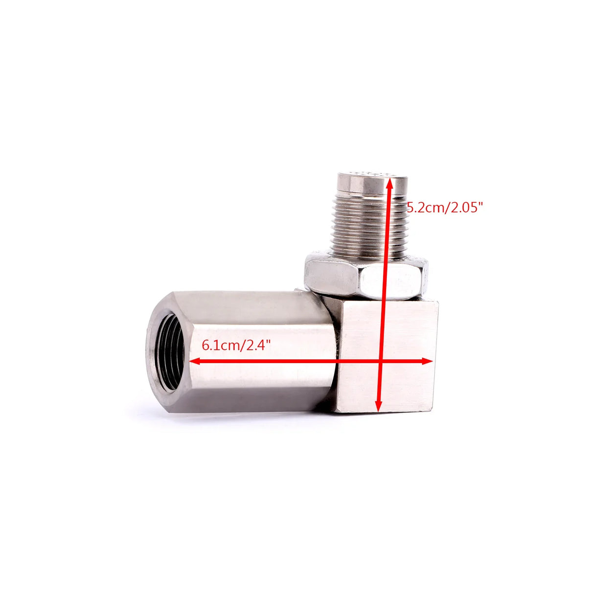 90 Degree Check Engine Light Eliminator O2 Sensor Adapter with Mini CAT Fix P0420 Error Code Euro 5 standard