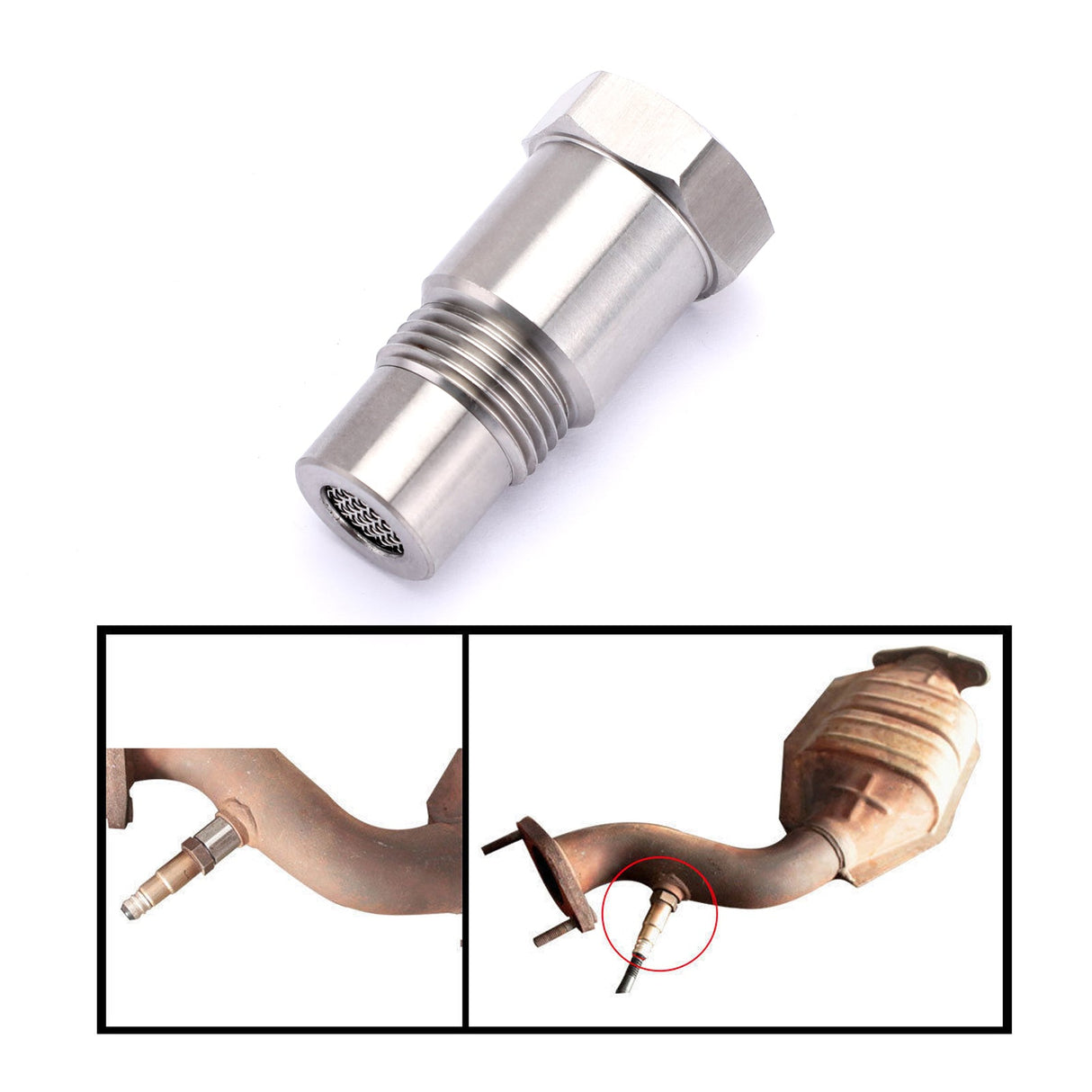 M18*1.5 O2 Sensor CEL Check Engine Light Spacer Eliminator Adapter Oxygen Sensor Delete Kit