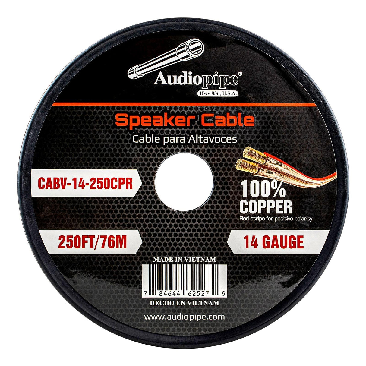 250FT 14AWG Speaker Cable (CABV-14-250CPR) Audiopipe