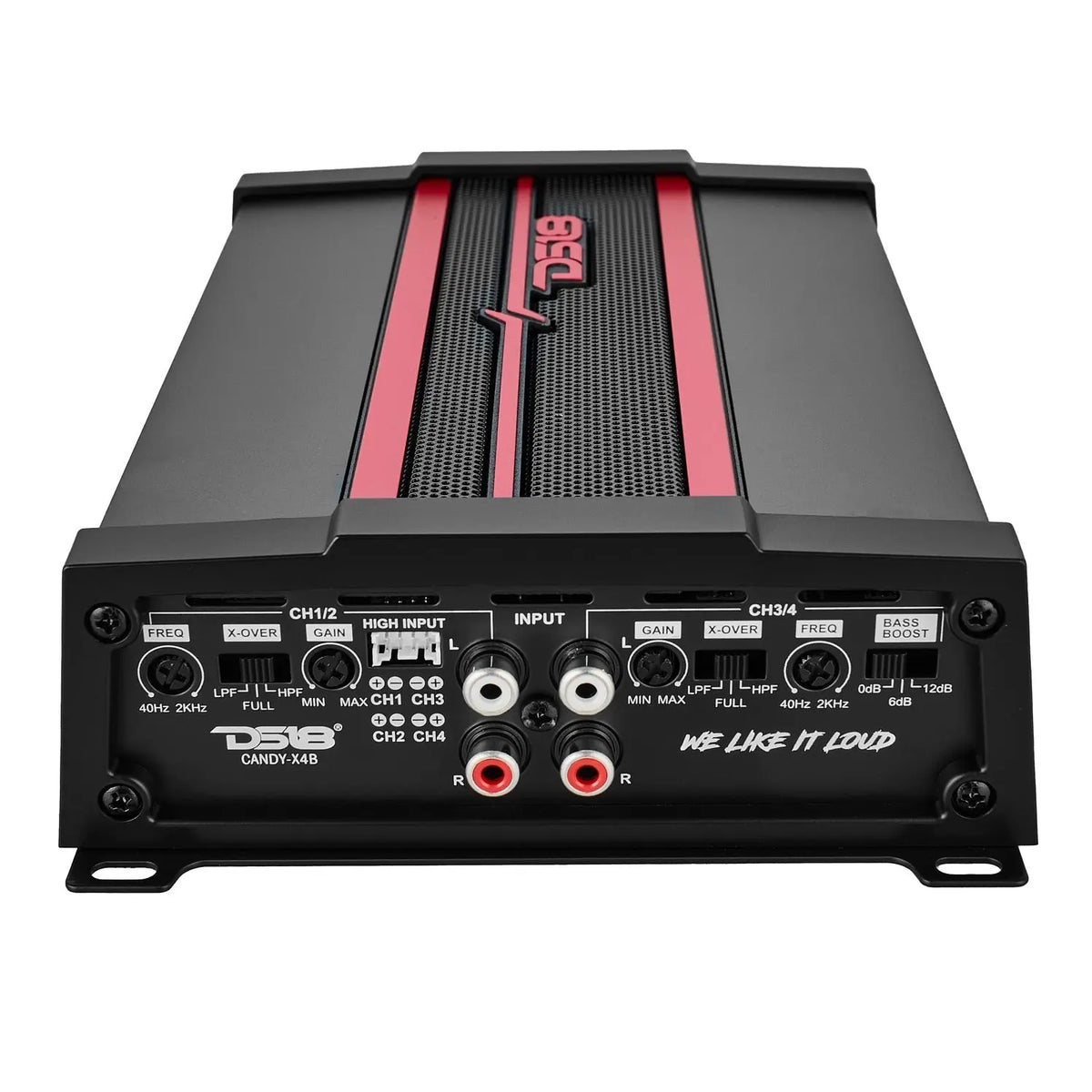 DS18 CANDY-X4B CANDY Compact Full-Range Class D 4-Channel Amplifier 1600 Watts
