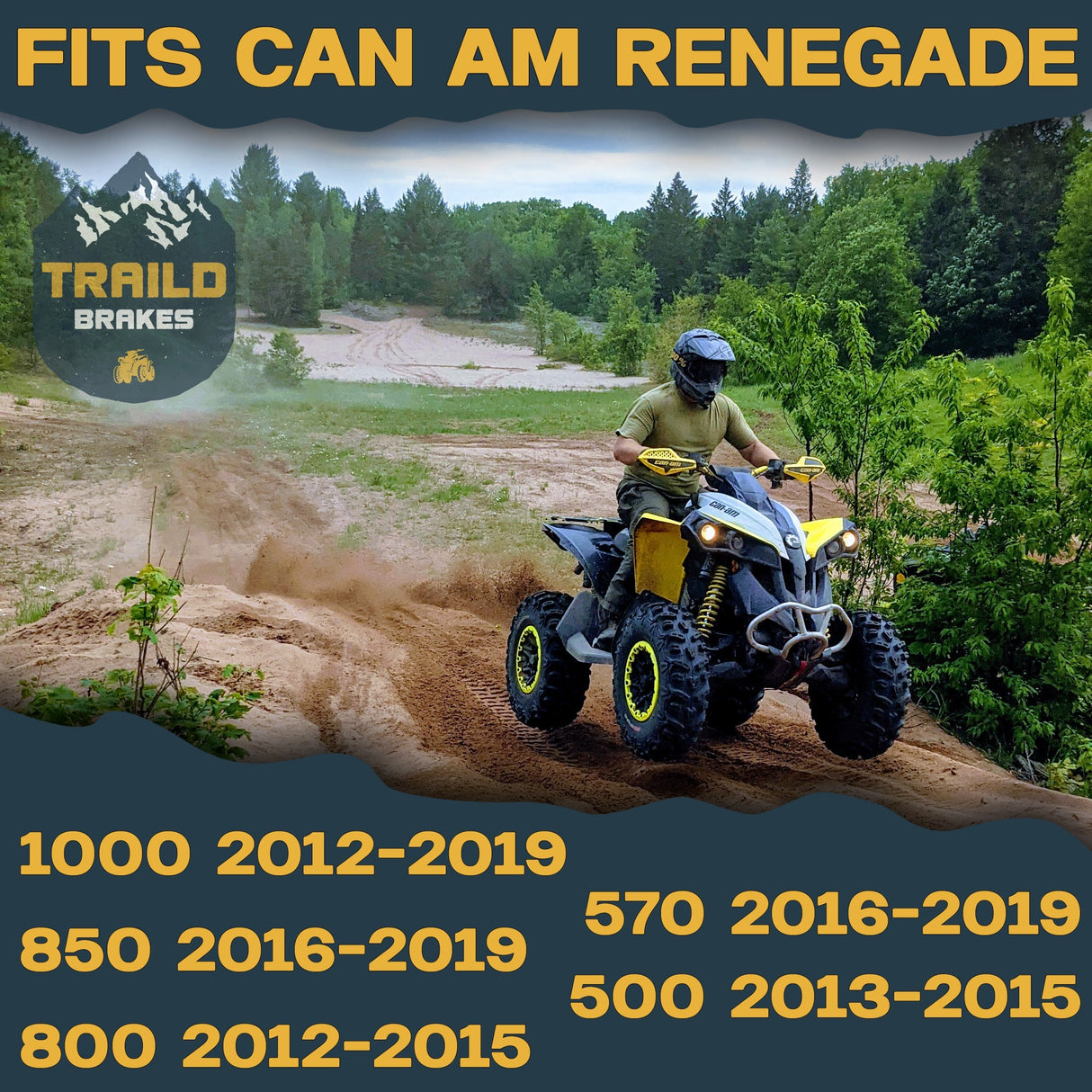Can-Am Renegade 1000/850/800/570/500 2012-2019 Ridge Rider Rotor and Pad Kit Traild