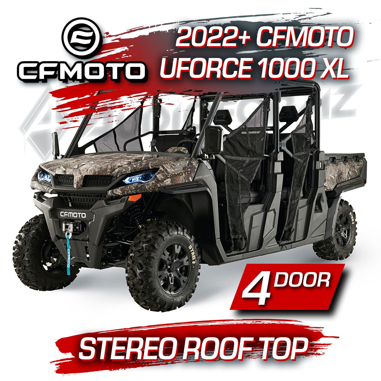 2022+ CFMoto UForce 1000 XL Stereo Tops (4-Door) CFMoto