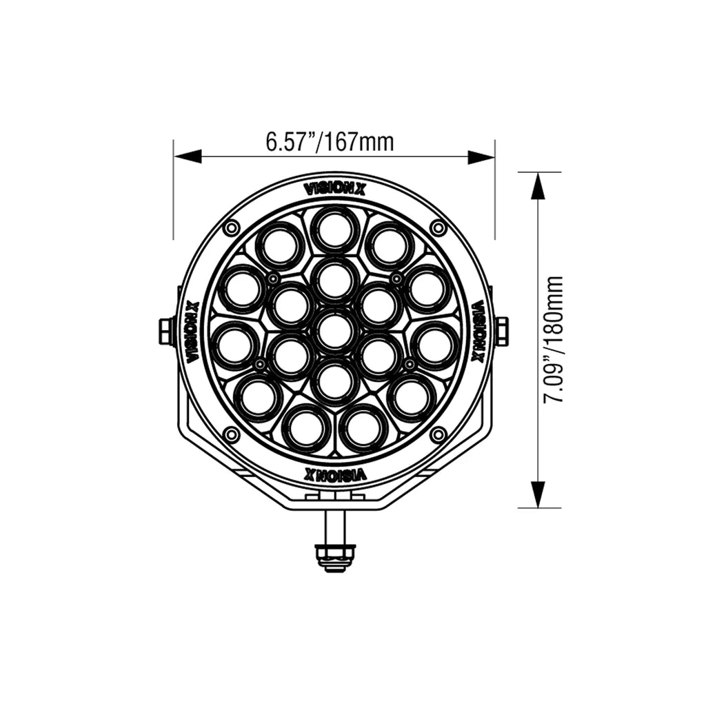 VISION X CG2 MULTI LED LIGHT CANNON KIT 6.7"