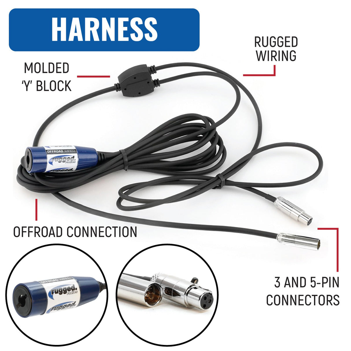 RUGGED Wired Driver and Crew Chief Racing Kit with RDH16 Radios