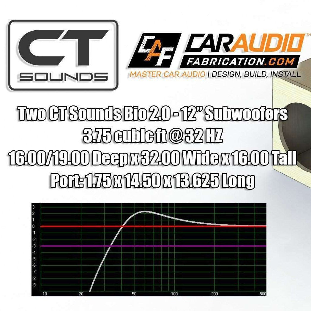 Dual 12 Inch Vented Subwoofer Box Design CT Sounds