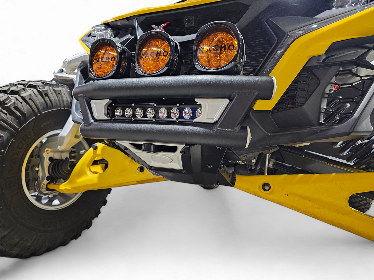 2024 + Can-Am Maverick R Amp front winch bumper www.elektricoffroad.com