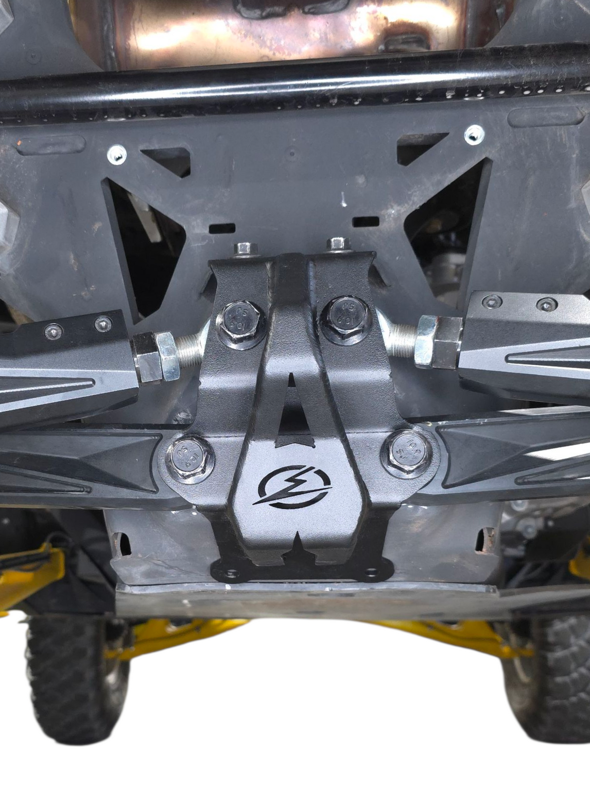 2024-26 Can Am Maverick R Sheet Metal Radius Rod Plate (4 Seat) Works with both RC models www.elektricoffroad.com