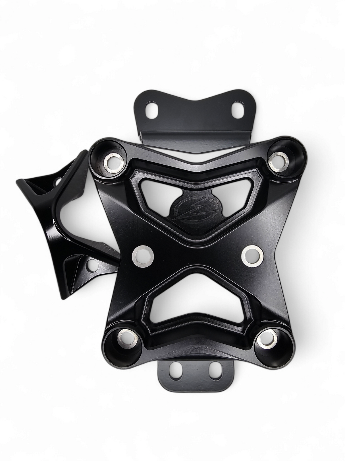 2022 to Current Can Am X3 10 Bolt Radius Rod Plate with Pull Hook (Black) www.elektricoffroad.com