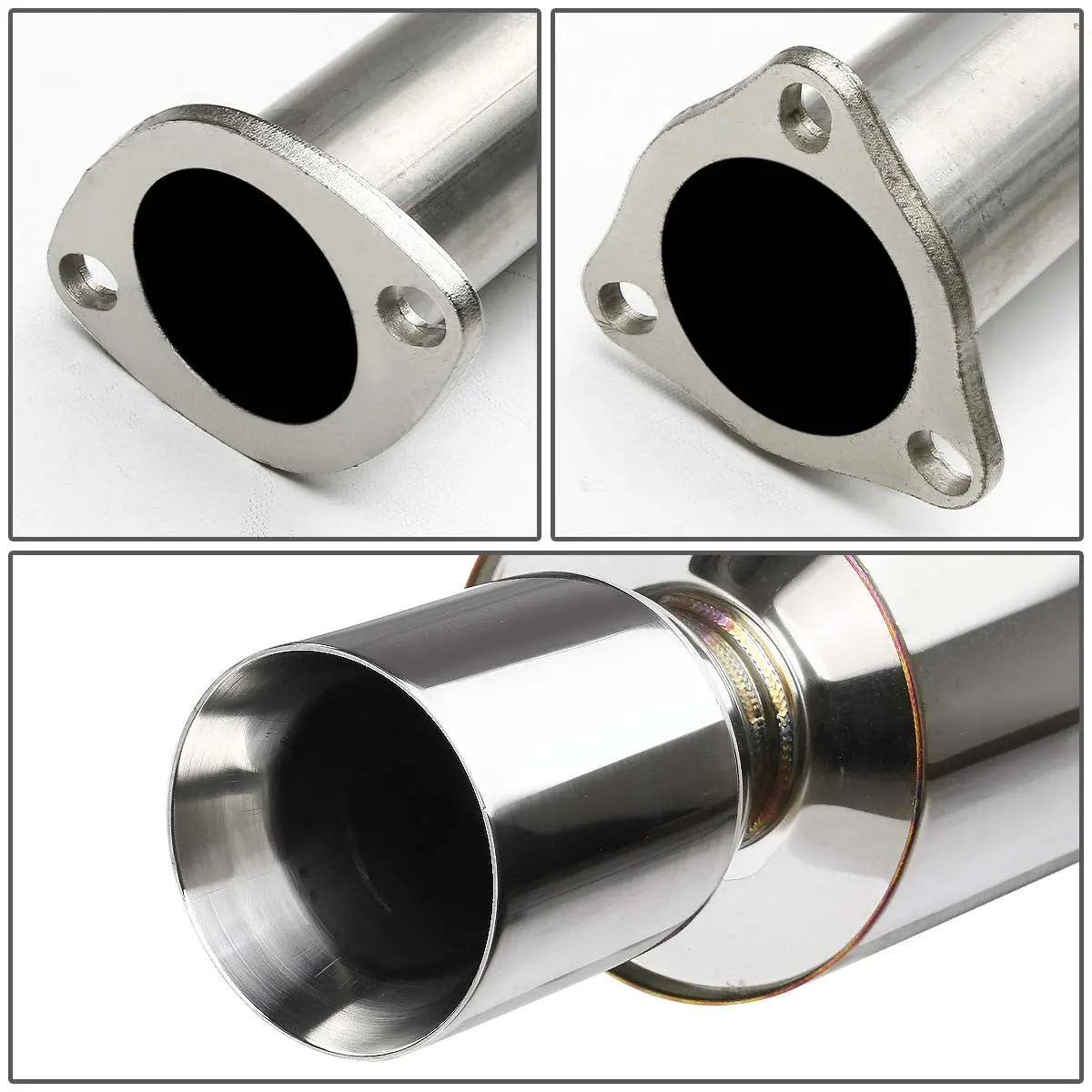 Cat-Back Exhaust for 2001-2005 Honda Civic 1.7L (Excl. Si Hatchback) 4" N1 Burnt Muffler Tip