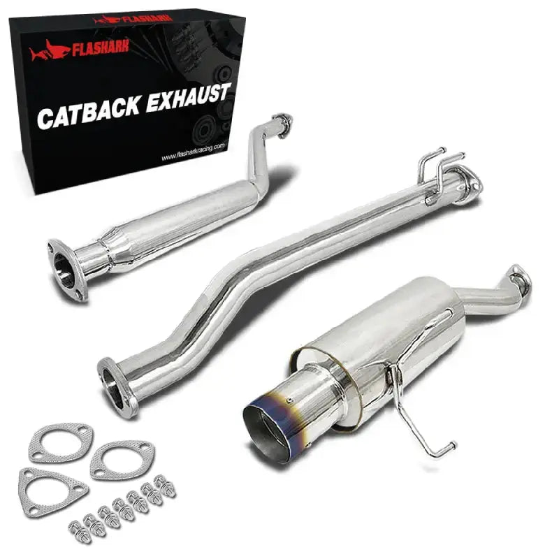 Cat-Back Exhaust for 2001-2005 Honda Civic 1.7L (Excl. Si Hatchback) 4" N1 Burnt Muffler Tip