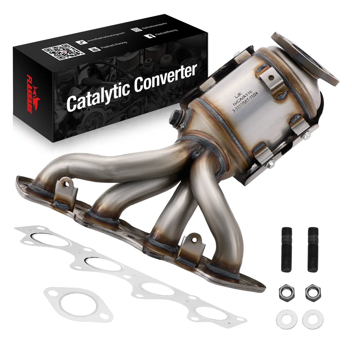 Catalytic Converter Kit for 2012-2017 Hyundai Accent/Veloster Kia Rio/Soul L4 1.6L-Direct Fit,E.P.A. Compliant
