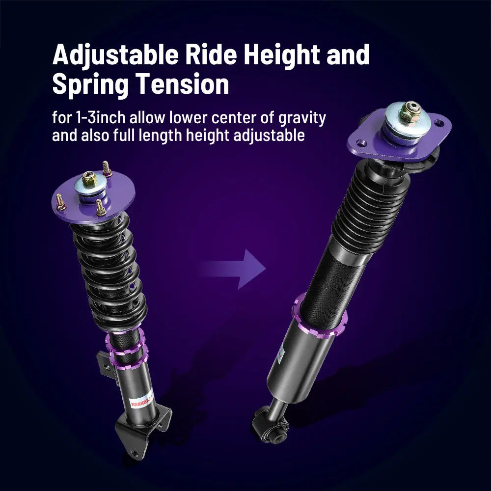 For 2011-2022 Dodge Charger / Challenger RWD Coilover Shock Absorbers Struts 4PCS Flashark