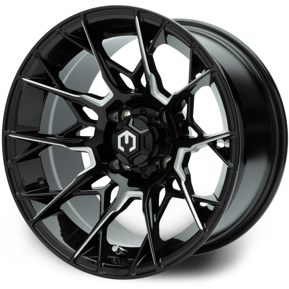 MODZ® Chaos 14x7 | -25 Offset Glossy Black with Ball Mill