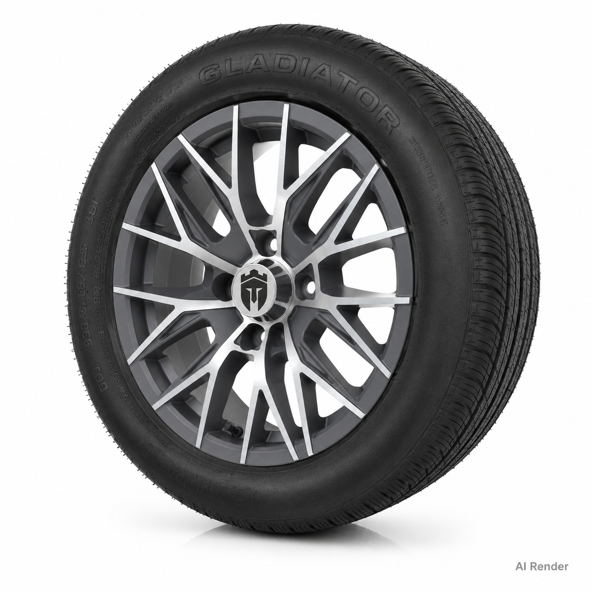 Empire 14x7 Diablo DGRY Wheel & X Comp H/T Tire Package