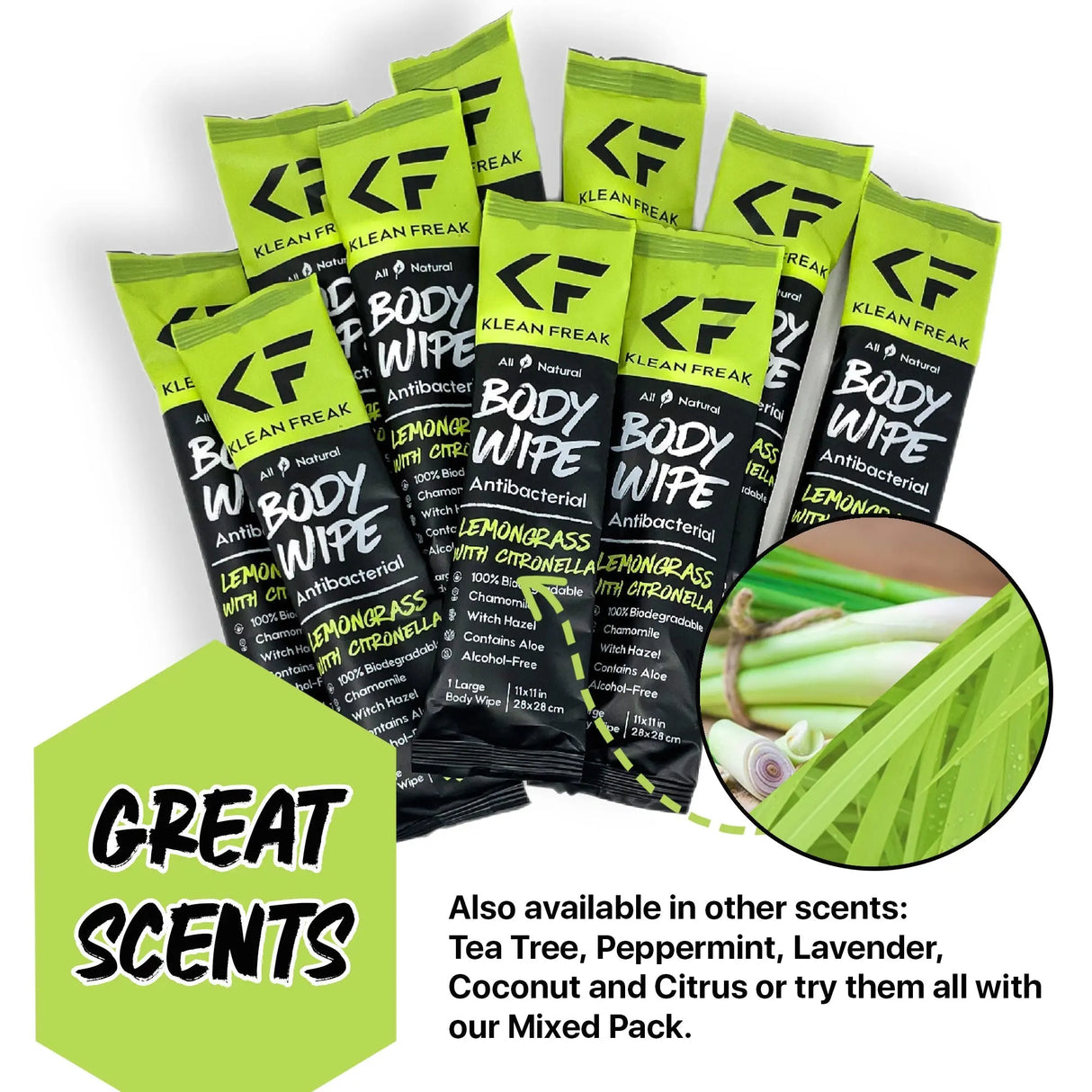 Body Wipes - 12 Pack Klean Freak