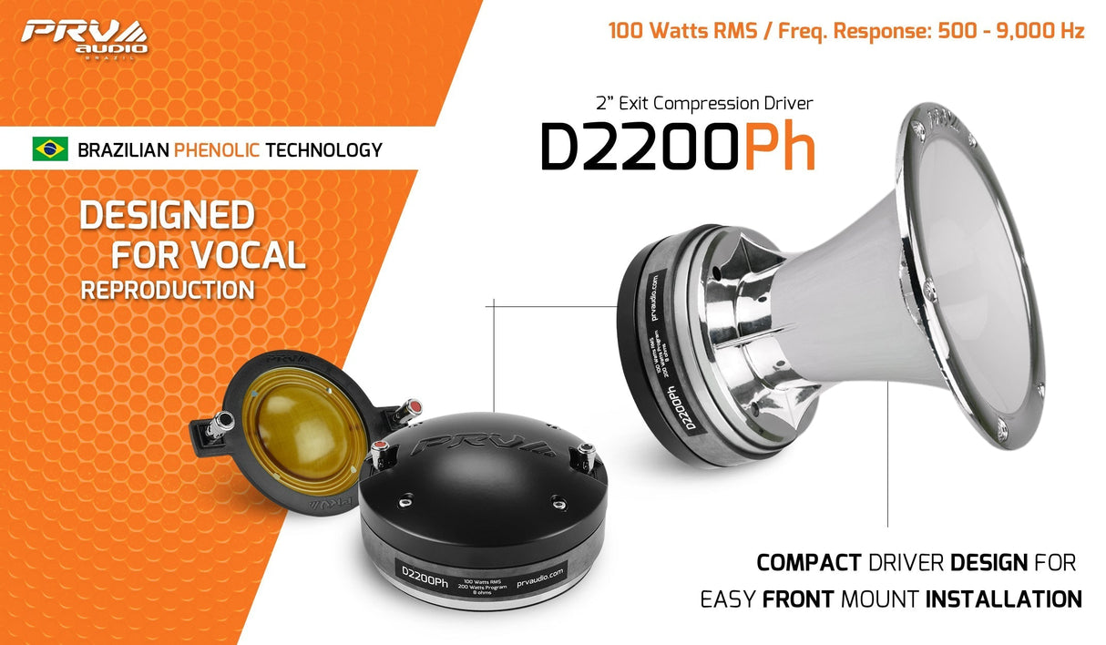 D2200Ph 2" EXIT MIDRANGE COMPRESSION DRIVER PRV