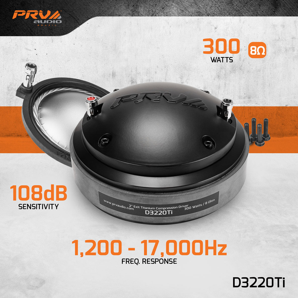 PRV Audio D3220Ti 2 Inch Exit Compression Driver Titanium Diaphragm