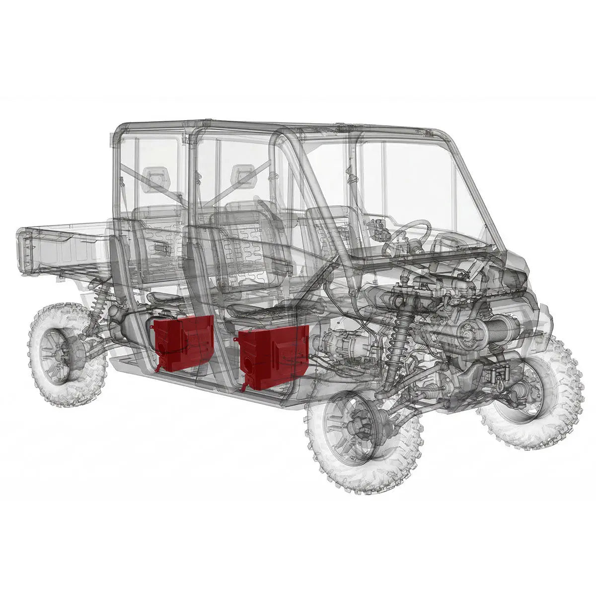 2026 Can-Am® Defender HD11 Passenger-Side, Front or Rear Under-Seat 10" Ported Subwoofer Enclosure SSV Works