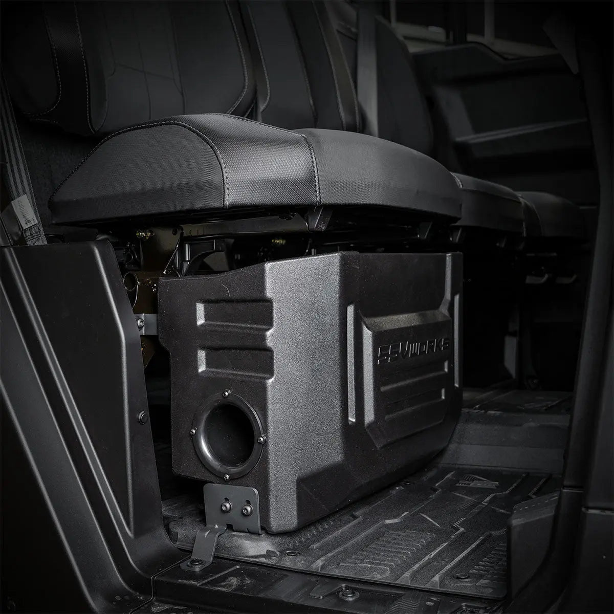 2026 Can-Am® Defender HD11 Passenger-Side, Front or Rear Under-Seat 10" Ported Subwoofer Enclosure SSV Works