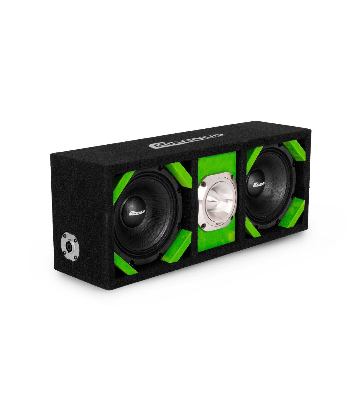 KTPONV2-206LIME / DUAL 6" LIME LOADED PORTED BOX + 1 TWEETER Comando Audio Inc.