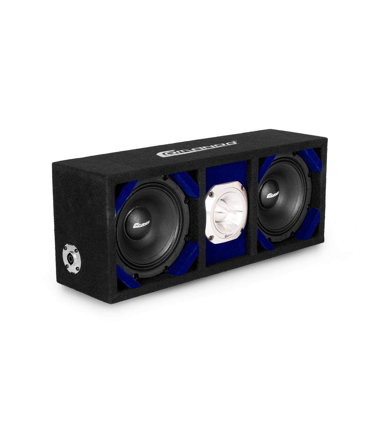 KTPONV2-206BLUE / DUAL 6" BLUE LOADED PORTED BOX + 1 TWEETER Comando Audio Inc.