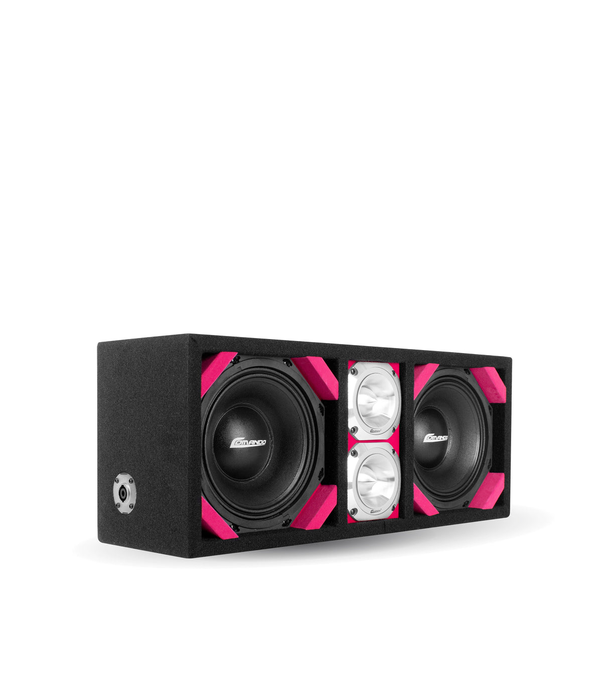 KTPONV2-208PINK / DUAL 8" PINK LOADED PORTED BOX + 2 TWEETER Comando Audio Inc.