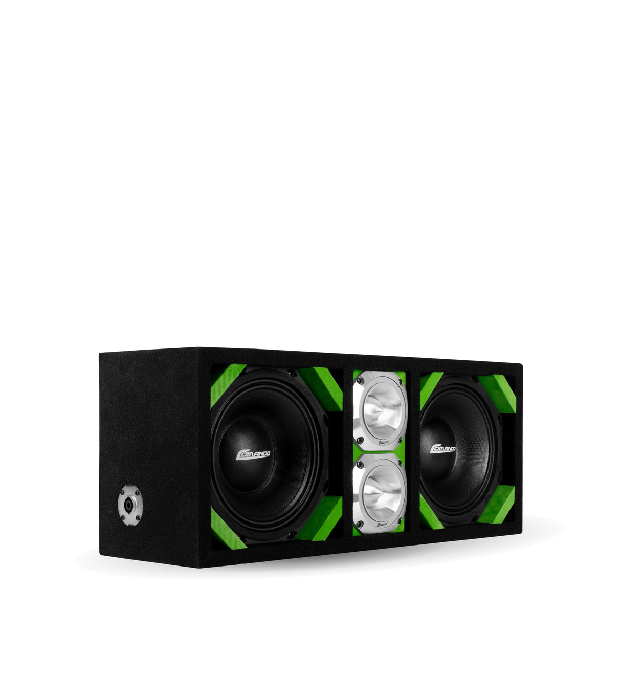 KTPONV2-208LIME / DUAL 8" LIME LOADED PORTED BOX + 2 TWEETER Comando Audio Inc.