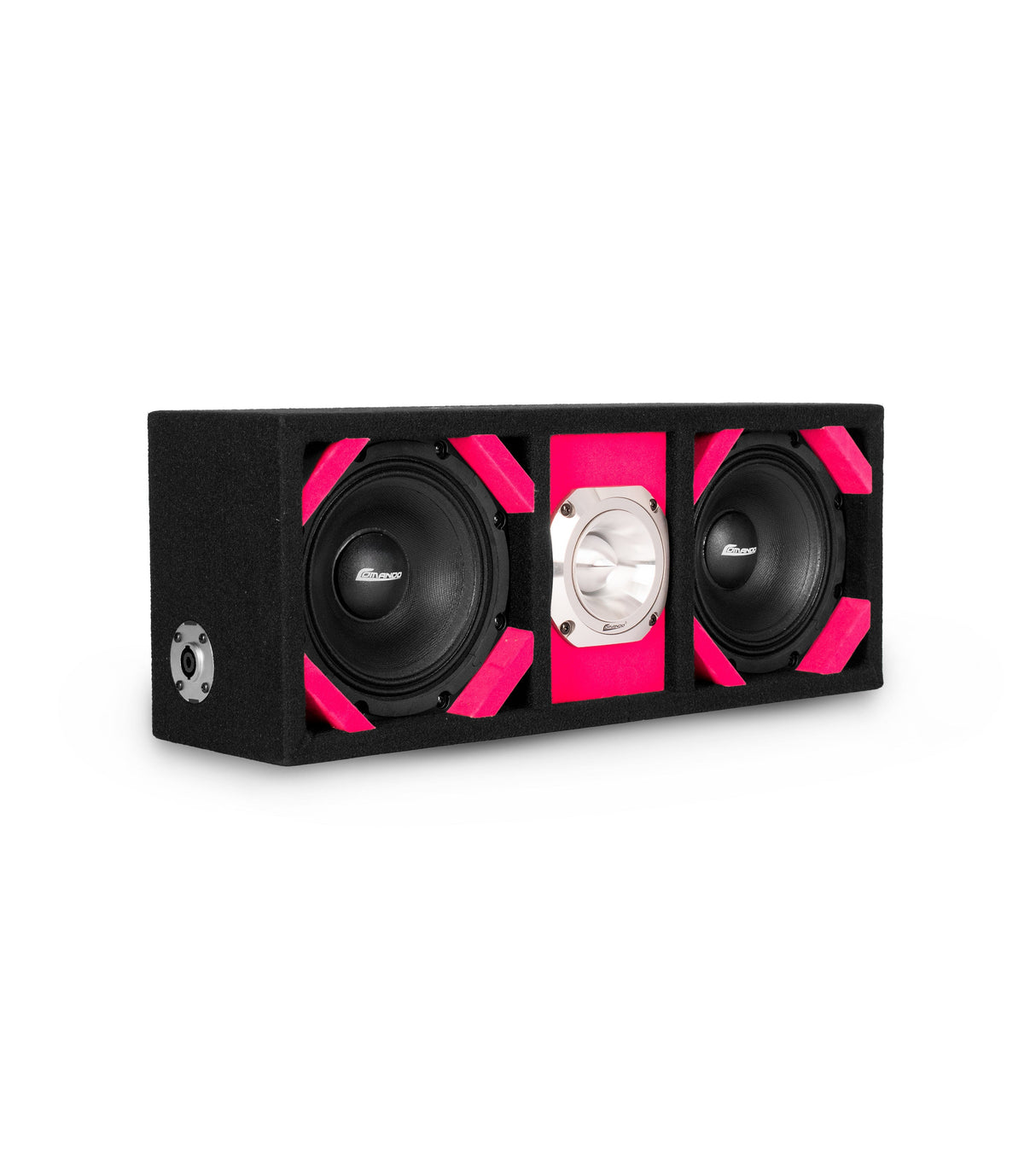 KTPONV2-206PINK / DUAL 6" PINK LOADED PORTED BOX + 1 TWEETER Comando Audio Inc.