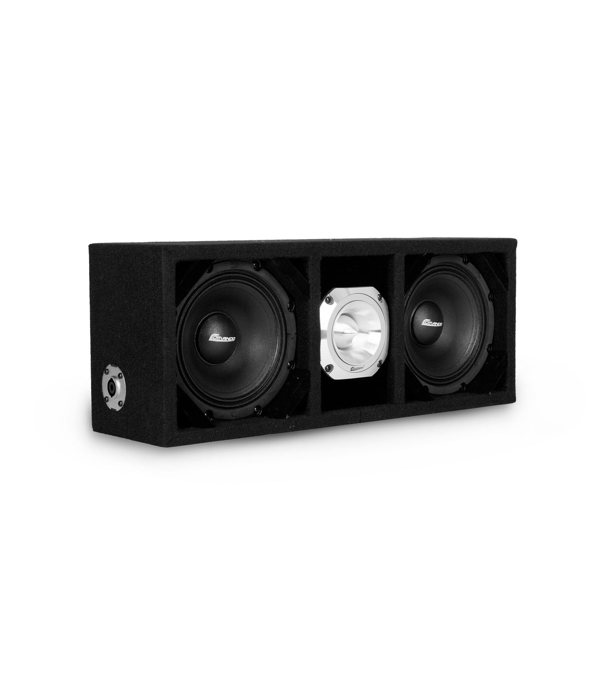 KTPONV2-206BLACK / DUAL 6" BLACK LOADED PORTED BOX + 1 TWEETER Comando Audio Inc.