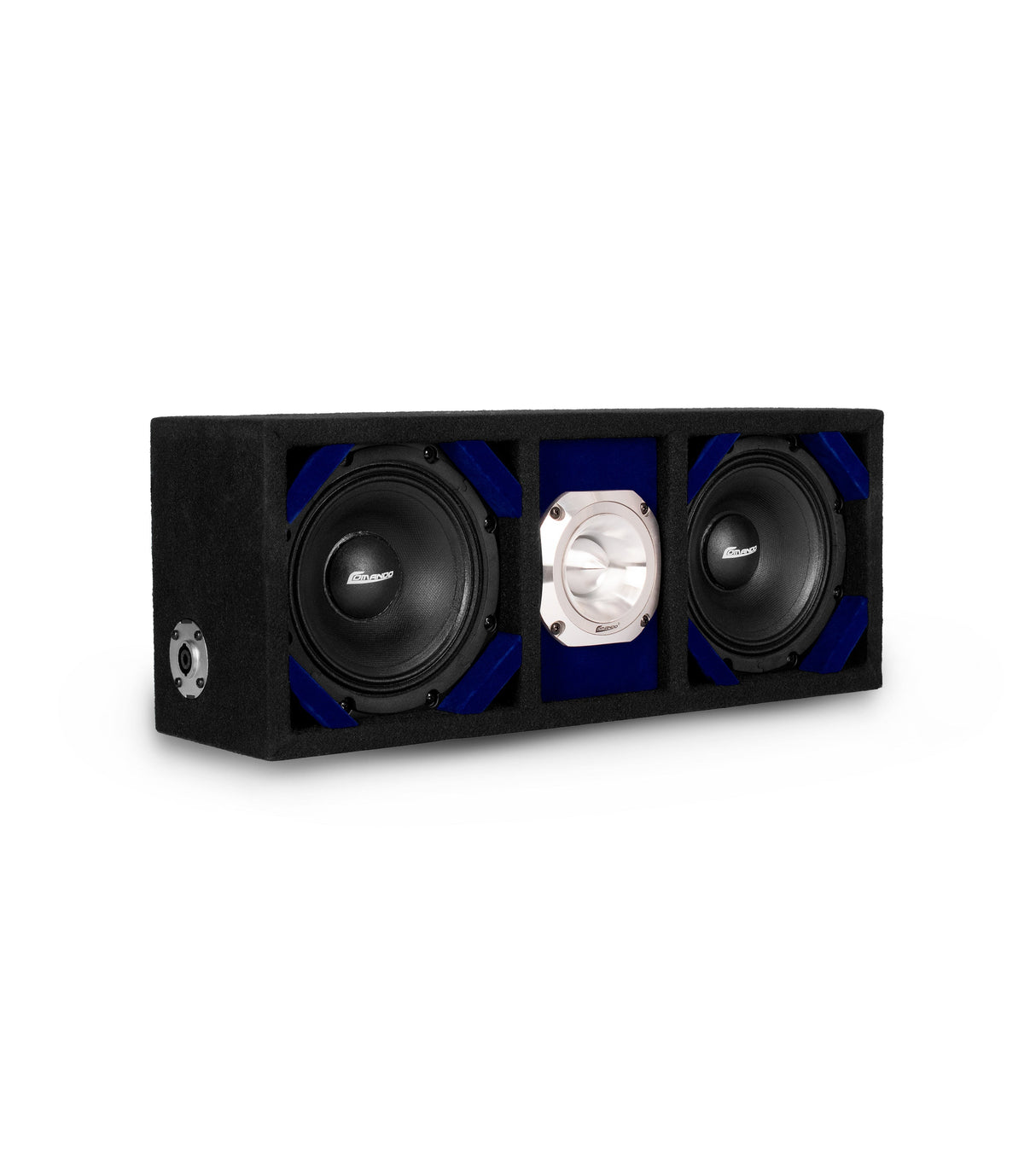 KTPONV2-206BLUE / DUAL 6" BLUE LOADED PORTED BOX + 1 TWEETER Comando Audio Inc.