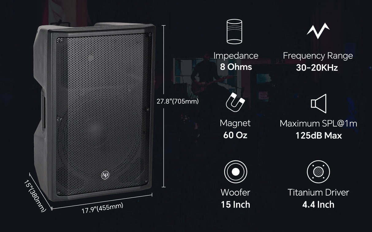 15” 2-Way Professional Passive Loudspeaker (DJAV-X15) Audiopipe