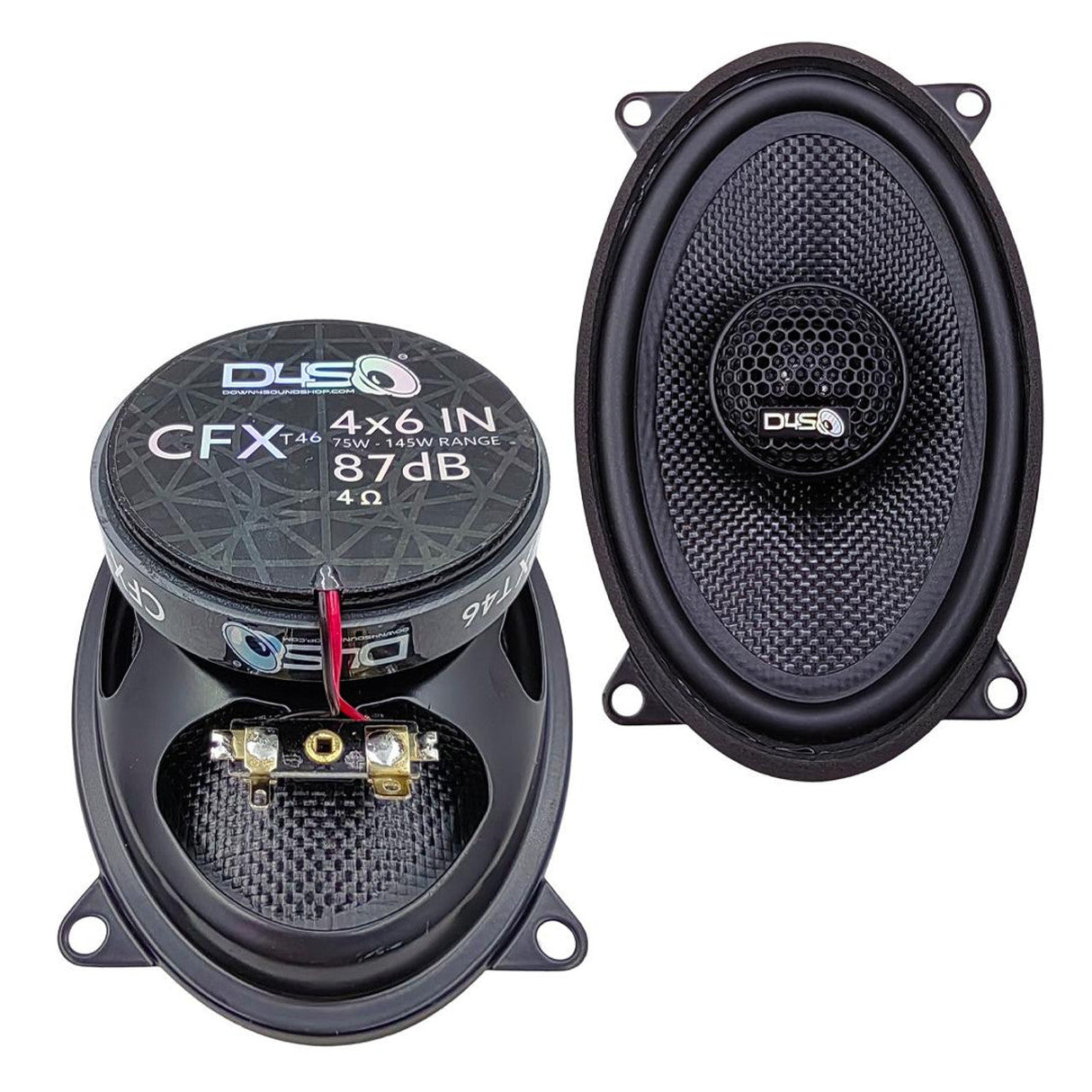 Down4Sound CFXT46 4"x6" 145W RMS Coaxial Speakers (Pair) Down4Sound
