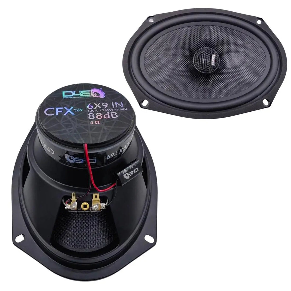 Down4Sound CFXT69 6"x9" 245W RMS Coaxial Speakers (Pair)