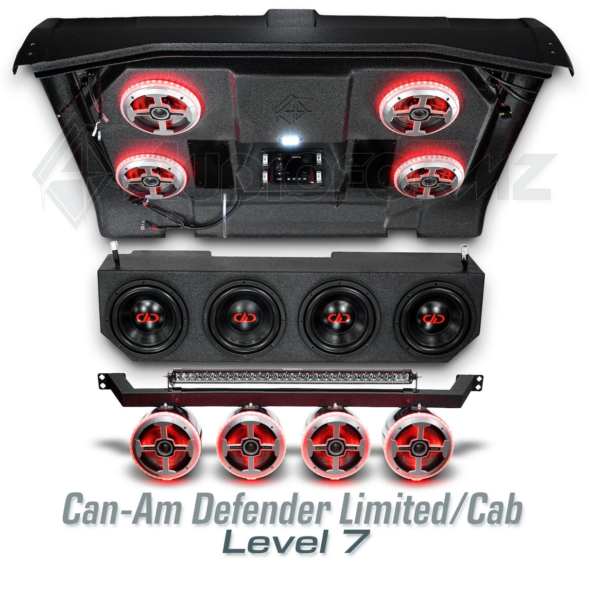 2026+ Can-Am Defender HD11 Limited/Cab Stereo Tops (2-Door) Can-Am