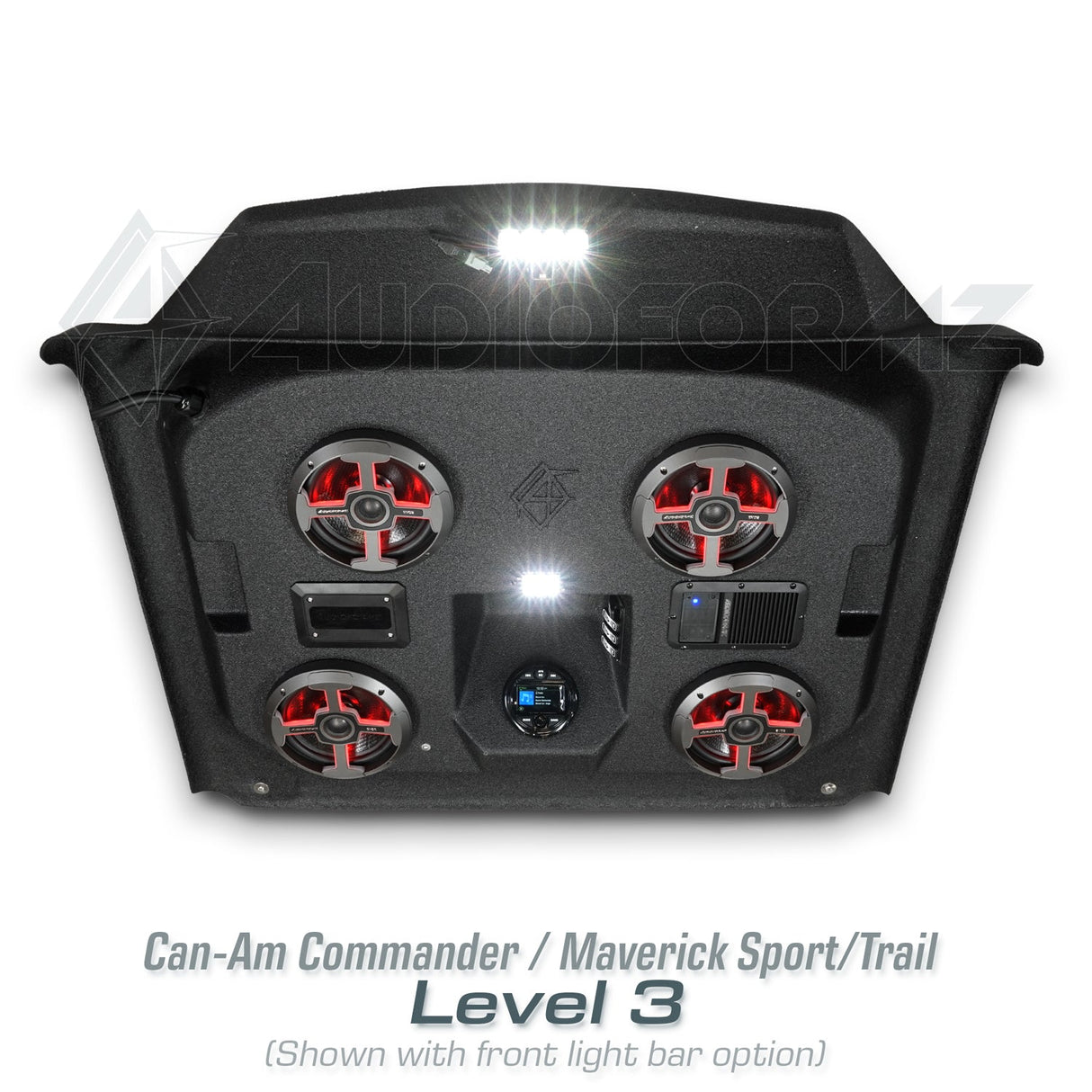 2021+ Can-Am Commander / 2019+ Maverick Sport / 2018+ Maverick Trail Stereo Tops (2-Seat)