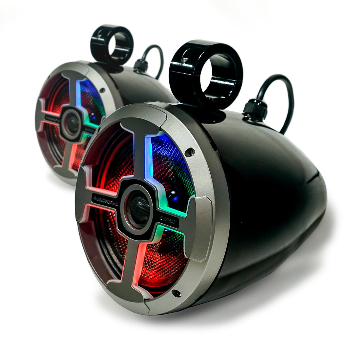 AudioFormz EVOPRO2 8in 3-Way Component Marine IC LED Loud Tower Speakers - Pair Universal-Fit