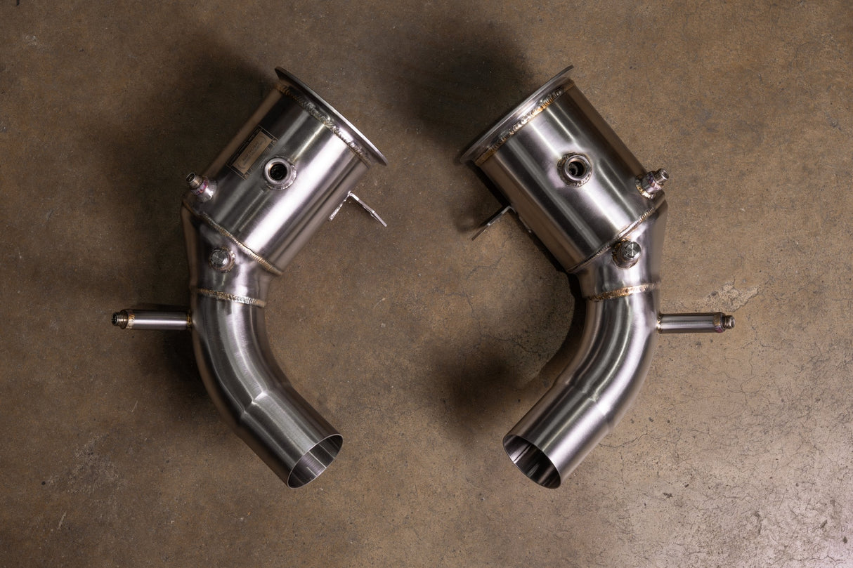 400 Cell Catted Down Pipes For Porsche 992 Turbo / Turbo S Valvetronic Designs