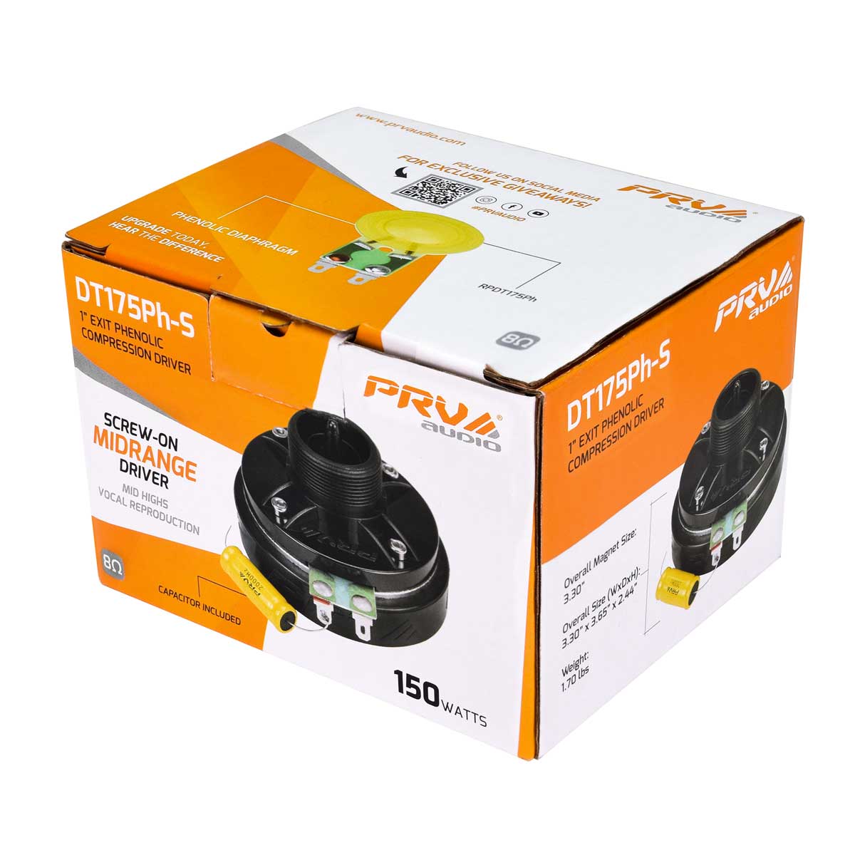 PRV Audio DT175Ph-S 1" Exit Phenolic Compression Driver