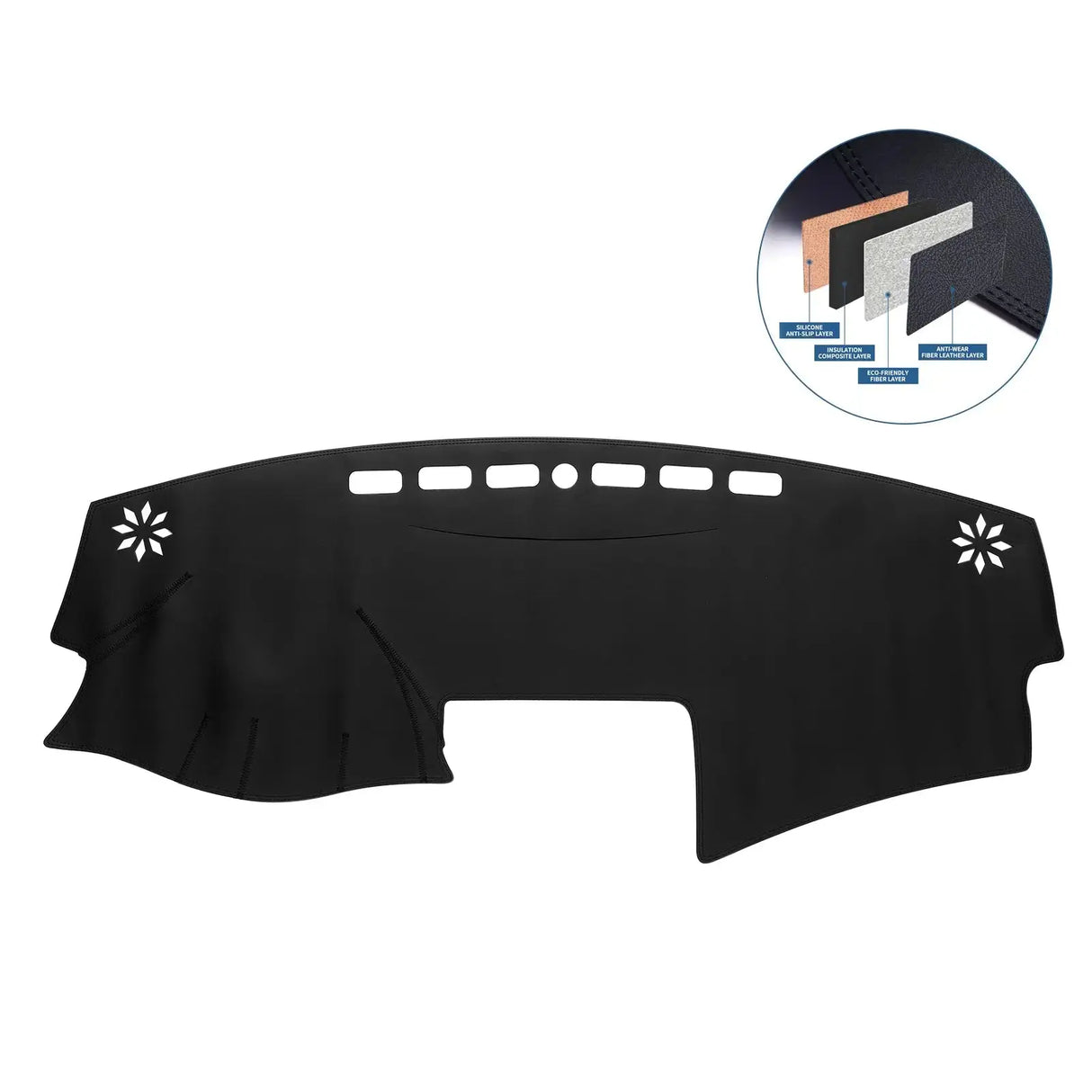Dash Cover Mat for 2007-2011 Toyota Camry (Leather)