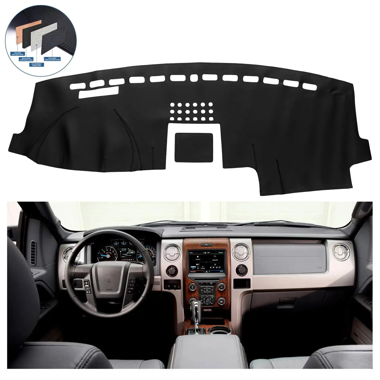 Dash Cover Mat for 2015-2018 Ford F150 Pickup Truck